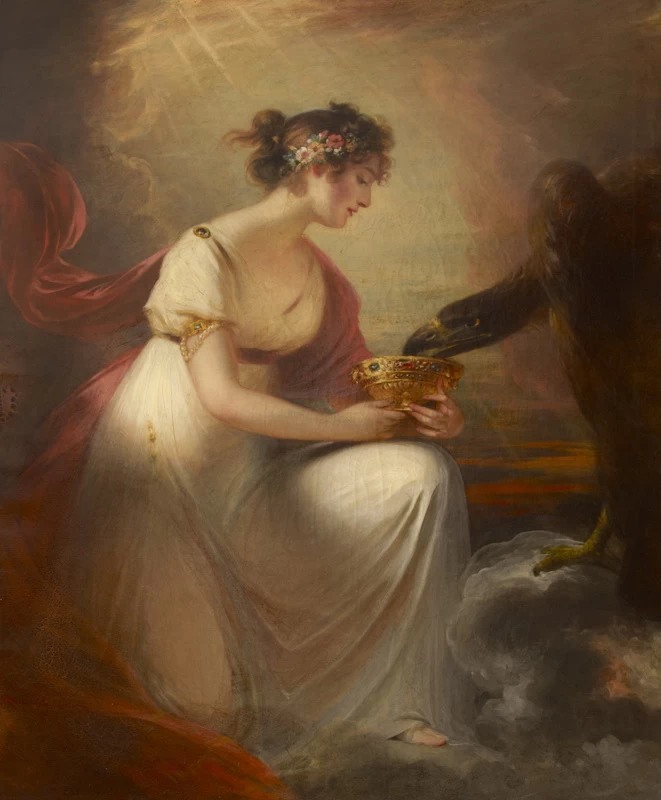 Frances Wyndham, poi Lady Burrell, come Hebe - William Beechey